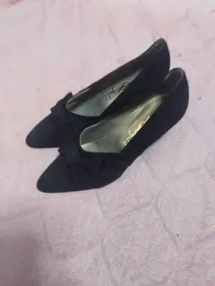 イヴサンローラン YSL パンプス 35 1/2 ブラック スエード レディース
