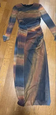 ZARA メッシュロングワンピース