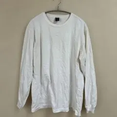 Lands' End ホワイト ロングスリーブ Tシャツ Mシンプル　カットソーのサムネイル