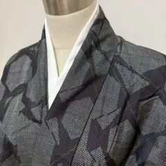 KN6777 大島紬 身丈162cm 着物 正絹のサムネイル
