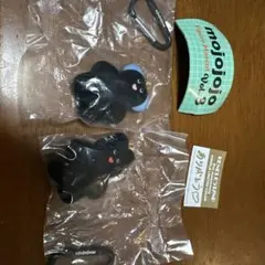 mojomojo 黒いイヌ ウサギキーホルダー 2個セット