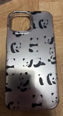 パンダ柄 iPhone14.15用ケース