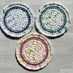 手編みコットンコースター 3枚セット