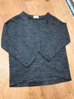 ユナイテッドアローズ☆ダークグレー Vネック 長袖ニット　M