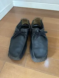 クラーク　ワラビーズ　黒レザー カジュアルシューズ