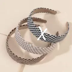 千鳥格子 カチューシャ セット