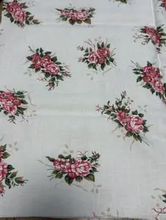 CHECK&STRIPE 花柄 綿麻生地 0.5m