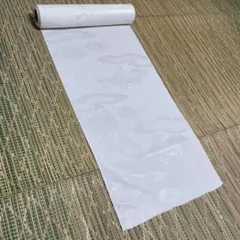 【新品未使用】御長襦袢地＜け－３・菊花雲どり桐花紋文＞着尺　正絹　反物