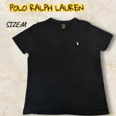 POLO RALPH LAUREN 半袖VネックTシャツ ブラック M