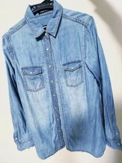 Heart Market デニムシャツ 長袖 スナップボタン 胸ポケット付き