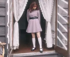 BUBBLES ニットワンピース　Fサイズ　ピンク