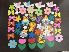 1枚目全部セット 壁面 入学 入園 進級 画用紙 飾り 桜 お花こども園 幼稚園
