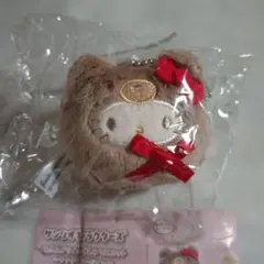 サンリオ　ハローキティ　起き上がりぬいぐるみマスコット　ラテクマバージョン