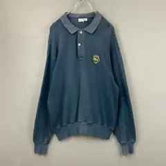 Vtg 90s LACOSTE L/S Indigo Knit Polo 4
