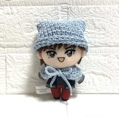 ⑥GiGO限定JO1マスコット 河野純喜 猫耳ニットキャップ ケープ ブルー②