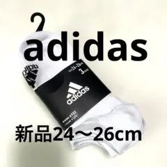 新品 adidas ソックス 3足セット 24〜26cm 白のサムネイル