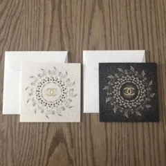 シャネル　2025ホリデー限定　メッセージカード　2枚セット　クリスマスカード