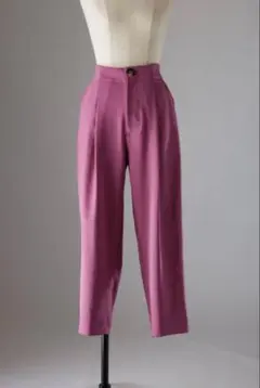 T.japan color tuck trousers パープル