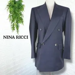 5171【NINA RICCI】テーラードジャケット スーツ オフィス ネイビーのサムネイル