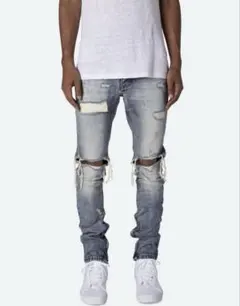 mnml ミニマル M1 STRETCH DENIM ダメージデニム