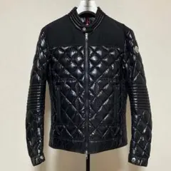 新品同様★ モンクレール　 VERAN ライダースジャケット　ブラック　5D40