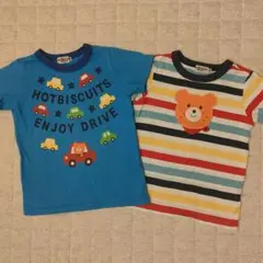 MIKI HOUSE ホットビスケッツ Tシャツ 2枚セット 100cmのサムネイル