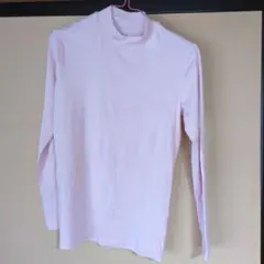 ユニクロ　ピンク ハイネック 長袖トップス