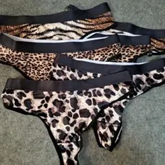 6枚セット レオパード柄 Tバック Lサイズ