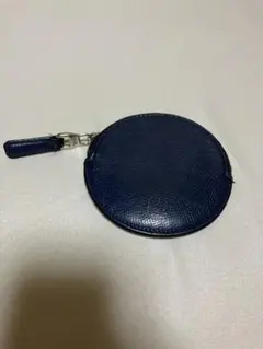 ダンヒル　ネイビー 円形コインケース