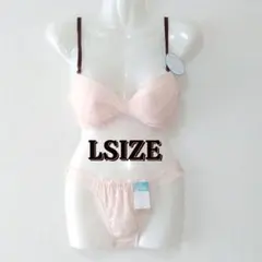 ノンワイヤー　ブラジャー　ショーツ　セット　L　リサマリ　トリンプ　セシール