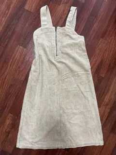 エージープラス　サロペットスカート ベージュ コーデュロイ