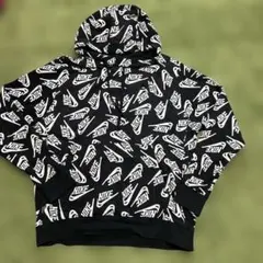 NIKE ナイキ ロゴ総柄パーカー 廃盤 人気商品 美品 サイズL美品