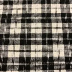 先染め生地（黒×オフ白のチェック柄ツイル）