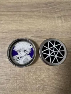 HUNTER×HUNTER キルア ヨーヨー風缶&アクリルステッカー　冨樫義博展