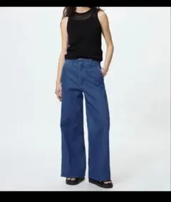 uniqlo ワイドトラウザージーンズ s