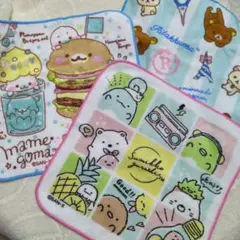すみっコぐらし まめゴマ リラックマ　ミニタオル 3枚セットのサムネイル