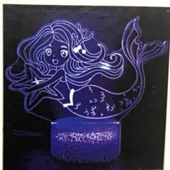 3D ナイトライト マーメイド 7色変化 タイマー リモコン LED 人魚