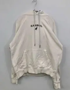KANGOL ホワイト フードパーカー Lサイズ