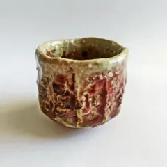 陶芸家　作家物　塚本治彦　織部　ぐい呑　酒器　酒盃　箱なし　織部焼　美濃　志野 陶芸家 作家物 塚本治彦 織部 ぐい呑 酒器 酒盃 箱なし 織部焼 美濃