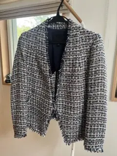 BANANA REPUBLIC ノーカラー ツイードジャケット サイズ2