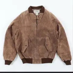 70s 80s LLBean エルエルビーン　レザー スウェード　ジャケット　茶