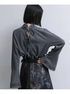 HARE 2wayシシュウブラウス グレー
