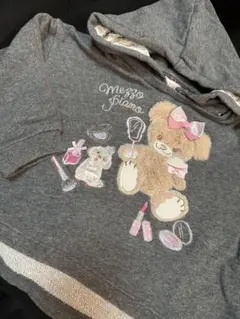 610 メゾピアノ　くま　フード付きトレーナー　パーカー