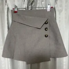 GRL　グレイル　ミニスカート　ベージュ　M　アシンメトリー　インパン裏地付き