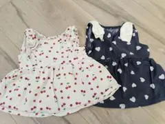 アプレレクール　さくらんぼ柄とハート柄のチュニックセット