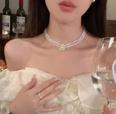 【新品】パールのチョーカーネックレス