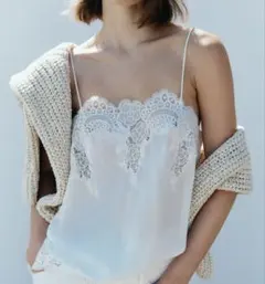 H&M レース キャミソール ホワイトのサムネイル