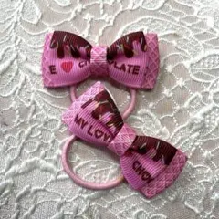 I LOVE CHOCOLATE ヘアゴム 2個セット