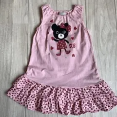 ミキハウス DOUBLE.B ノースリーブワンピース 110 ピンク 女の子