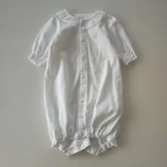 美品★現行品★50-60cm familiar ホワイト 長袖ツーウェイオール